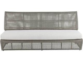 Arteriors Outdoor Dupont Pearl Weathered Gray Wicker Cushion Sofa