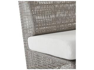 Arteriors Outdoor Dupont Pearl Weathered Gray Wicker Cushion Sofa