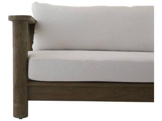 Arteriors Outdoor Caldwell Shale Weathered Teak Cushion Sofa