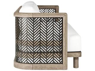 Arteriors Outdoor Emoto White Black Wood Cushion Sofa
