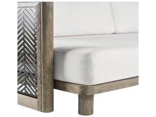 Arteriors Outdoor Emoto White Black Wood Cushion Sofa