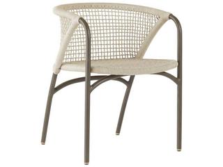 Enzo Buff Blackened Bronze Metal Rope Dining Chair