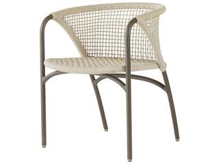 Arteriors Outdoor Enzo Buff Blackened Bronze Metal Rope Dining Chair