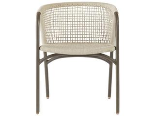 Arteriors Outdoor Enzo Buff Blackened Bronze Metal Rope Dining Chair