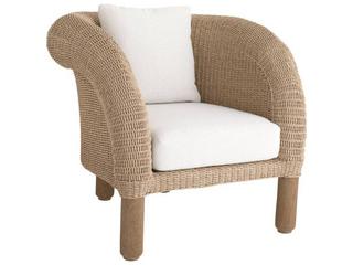 Arteriors Outdoor Fielder Pearl Dune Wicker Cushion Lounge Chair