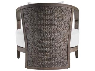 Arteriors Outdoor Sobek White Brown Wood Cushion Lounge Chair