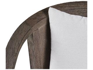 Arteriors Outdoor Sobek White Brown Wood Cushion Lounge Chair