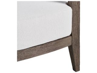 Arteriors Outdoor Sobek White Brown Wood Cushion Lounge Chair