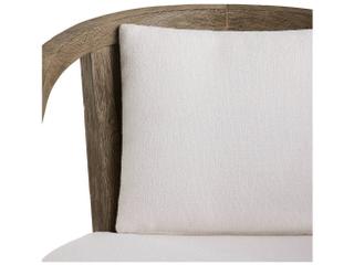 Arteriors Outdoor Sobek White Brown Wood Cushion Dining Chair