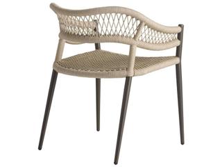 Arteriors Outdoor Aurelie Black Aluminum Rope Dining Chair