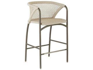 Arteriors Outdoor Enzo Buff Blackened Bronze Metal Rope Counter Stool