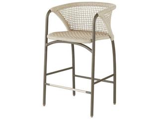 Arteriors Outdoor Enzo Buff Blackened Bronze Metal Rope Counter Stool