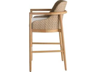 Arteriors Outdoor Chilton Pearl Wood Cushion Bar Stool