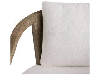Arteriors Outdoor Sobek White Brown Teak Cushion Bar Stool