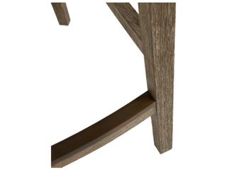 Arteriors Outdoor Sobek White Brown Teak Cushion Bar Stool