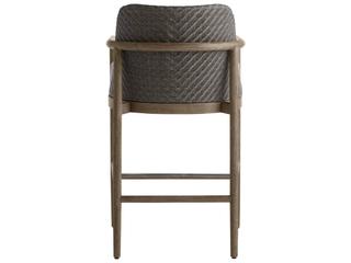 Arteriors Outdoor Chilton White Gray Wood Cushion Bar Stool