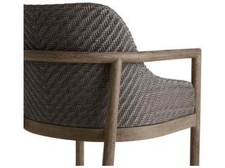 Arteriors Outdoor Chilton White Gray Wood Cushion Bar Stool