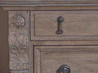 A.R.T. Furniture Arch Salvage 5-Drawers Parch Brown Elm Wood Accent Chest