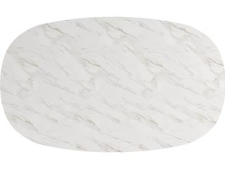 A.R.T. Furniture Verge Oval Marble White Bronze Metallic Coffee Table