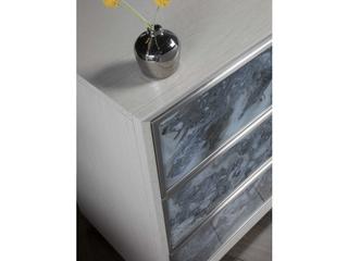 Artistica Signature Designs 3-Drawers White Sandblasted Eglomise Beige Hardwood Accent Chest