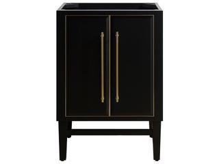 Avanity Mason 24 in. Single Sink Bathroom Vanity in Black with Gold Trim