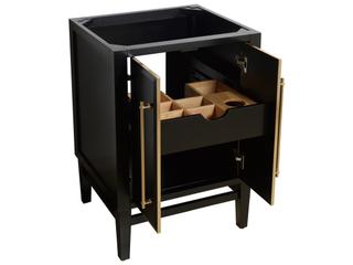 Avanity Mason 24 in. Single Sink Bathroom Vanity in Black with Gold Trim