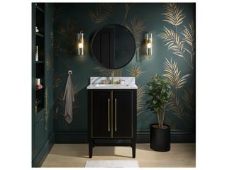 Avanity Mason 24 in. Single Sink Bathroom Vanity in Black with Gold Trim