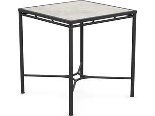 Azzurro Living Athens Noir Wrought Iron Square Counter Table