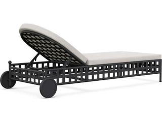 Azzurro Living Athens Wrought Iron Cushion Chaise Lounge