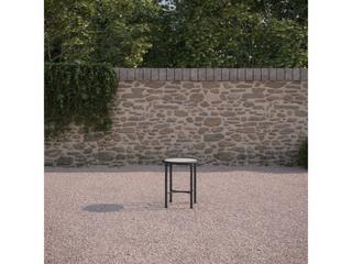 Azzurro Living Athens Noir Wrought Iron Round End Table