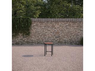 Azzurro Living Athens Noir Wrought Iron Round End Table