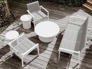 Azzurro Living Azza Light Gray Patio Lounge Set