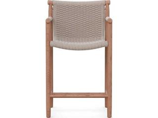 Azzurro Living Boca Natural Teak Rope Counter Stool