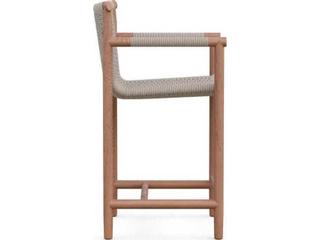 Azzurro Living Boca Natural Teak Rope Counter Stool