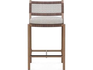 Azzurro Living Bozeman Barkaluwood Wood Cushion Counter Stool Set of 2