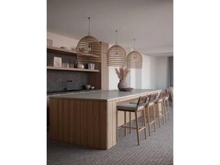 Azzurro Living Bozeman Barkaluwood Wood Cushion Counter Stool Set of 2