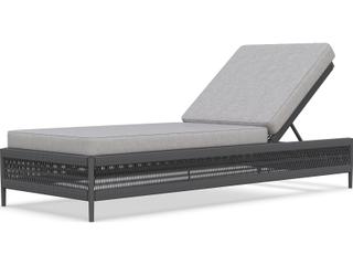 Azzurro Living Catalina Ash All-Weather Rope Outdoor Chaise Lounge with Fog Cushion