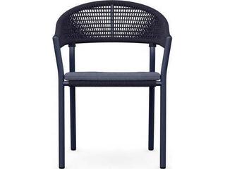 Azzurro Living Crete Aluminum Cushion Dining Chair Set of 6