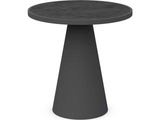Azzurro Living Leon Matte Charcoal Aluminum Round Counter Table