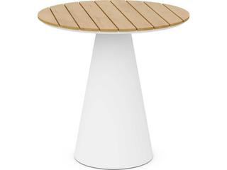 Azzurro Living Leon Matte White Aluminum Round Counter Table