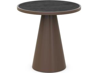 Azzurro Living Leon Matte Bronze Aluminum Round Counter Table
