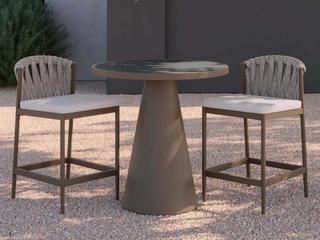 Azzurro Living Leon Counter Table And Counter Stools Set