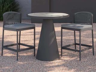 Azzurro Living Leon Counter Table And Counter Stools Set