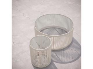 Azzurro Living Malta Birch All-weathertextelene Rope Round End Table