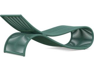 Azzurro Living Wave Aluminum Rope Chaise Lounge