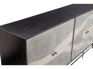 Bassett Mirror 18" Black Caspar Iron Sideboard