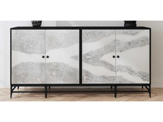 Bassett Mirror 18" Black Caspar Iron Sideboard