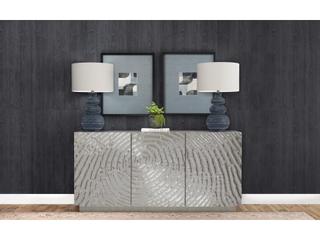 Bassett Mirror 66" Mango Wood Silver Sideboard