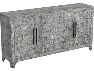 Bassett Mirror Clancy 68" Mango Wood Sandblasted Rustic Grey Sideboard