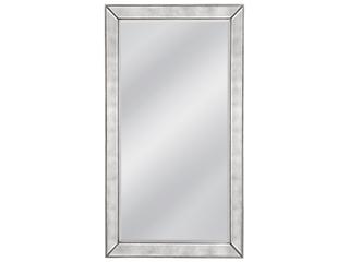Bassett Mirror Beaded Silver Rectangular Floor Mirror